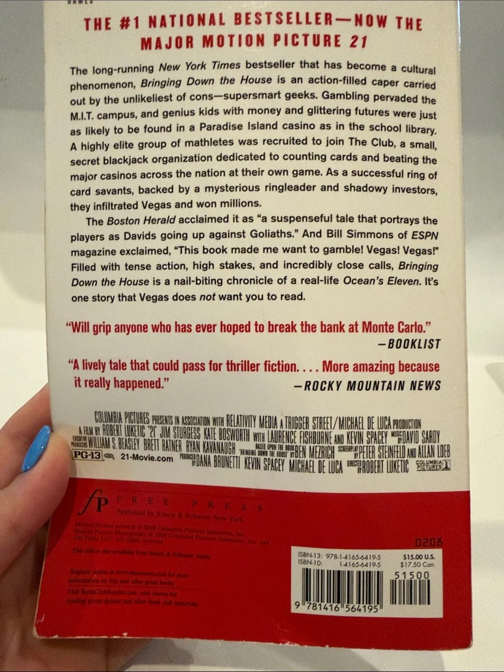 21: Bringing Down the House Book by Ben Mezrich Black & White Cover